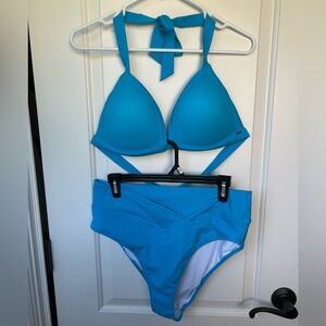 PINK Victoria's Secret Blue Bikini Set